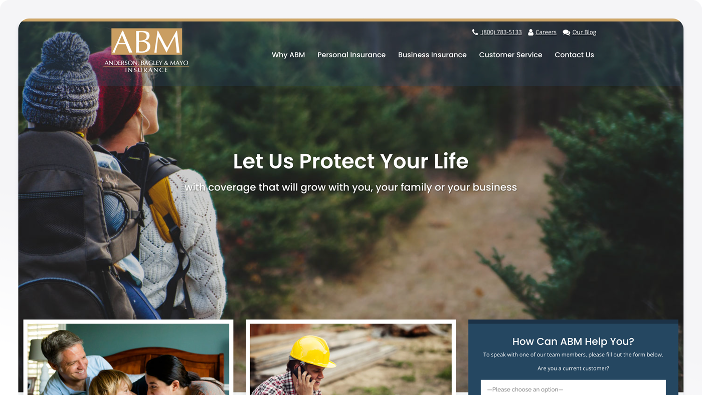 ABM website screenshot